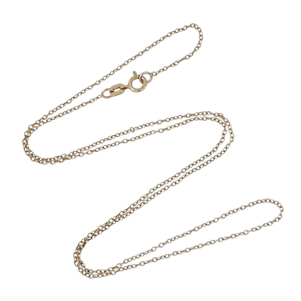 Vintage Italy Gold-Tone Sterling Silver 925 Cable Link Chain Necklace 18.5"